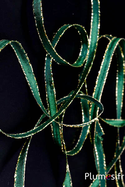 Band - Breite 7 mm - grün-gold